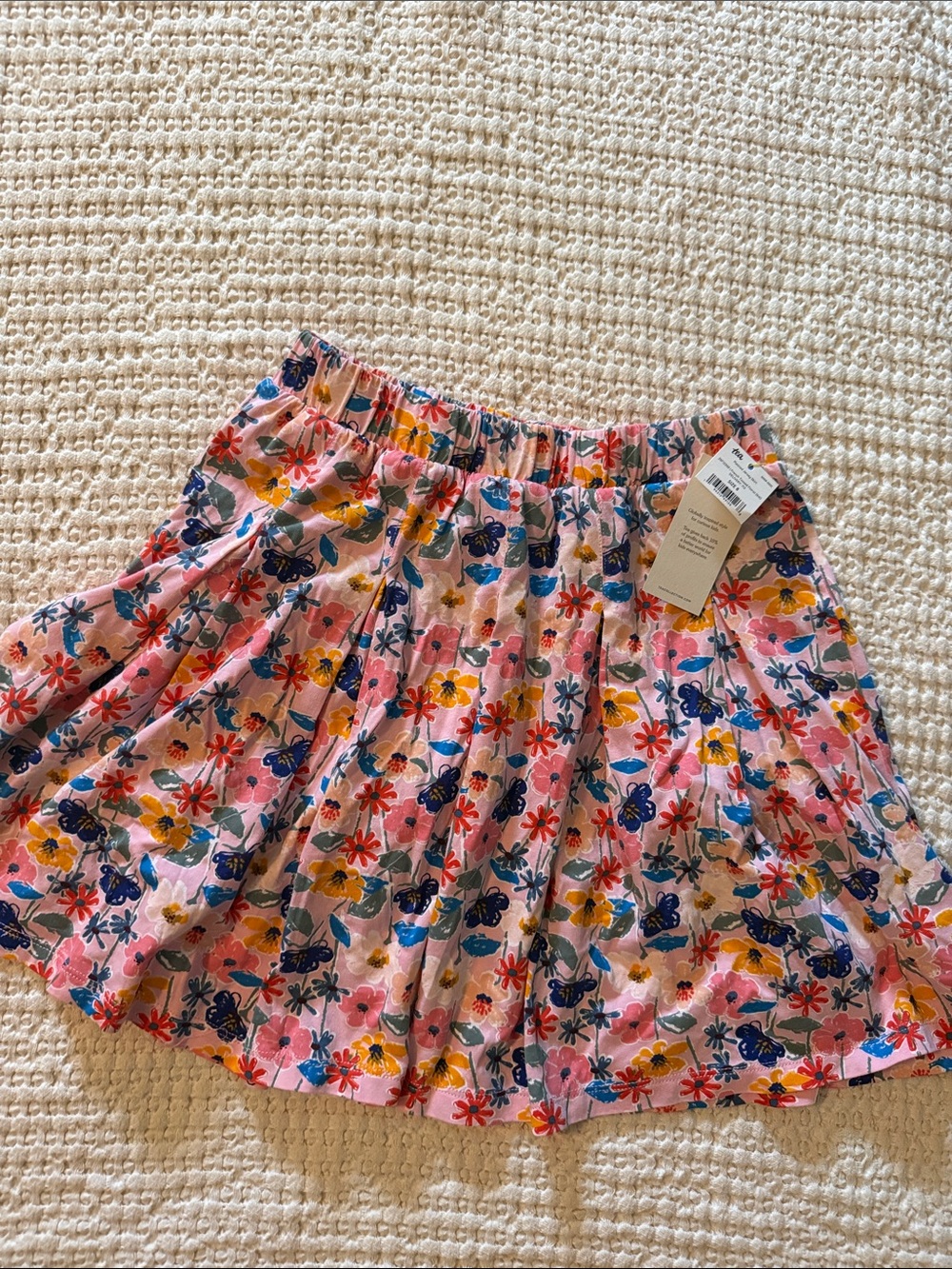 Tea Collection Pink Floral & Butterfly Swing Skirt